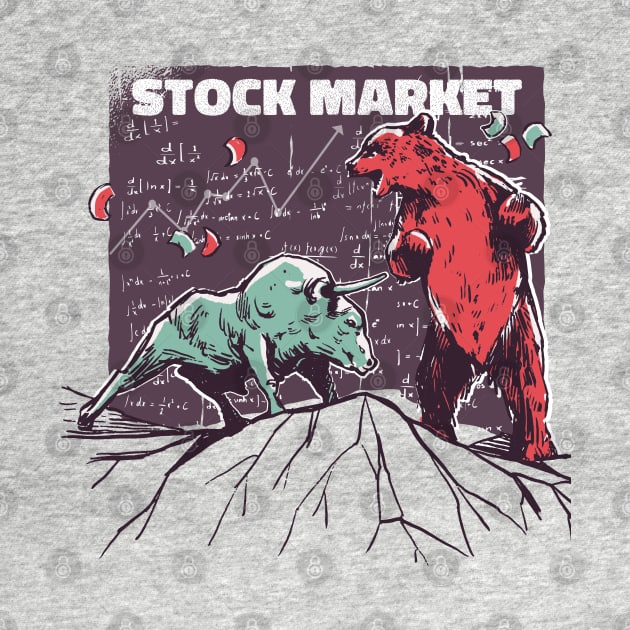 Stock Market Bear Vs. Bull by M n' Emz Studio